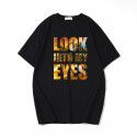 Summer new cotton men's short sleeve T-shirt fashion letter printing trend men's T-shirt manufacturer a hair
