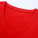 Solid color men's short sleeve T-shirt V-neck fashion trend ice silk cotton slim fit with top and bottom coat 