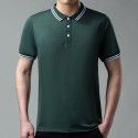 Summer new men's mercerized cotton polo shirt ultra thin ice t-shirt men's short sleeve business Lapel solid short sleeve