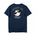 Summer men's short sleeve T-shirt pure cotton round neck tide brand cartoon cover face panda print youth half sleeve T-shirt wholesale