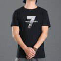 Summer new short sleeve t-shirt men's round neck cotton alphanumeric printing fashion large men's T-shirt wholesale