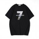 Summer new short sleeve t-shirt men's round neck cotton alphanumeric printing fashion large men's T-shirt wholesale