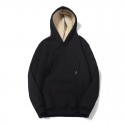 Hooded sweater men's Plush autumn winter thickened cashmere sweater solid color Pullover coat loose warm Jacket Hoodie 