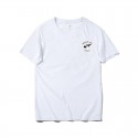 Summer men's short sleeve T-shirt pure cotton round neck tide brand cartoon cover face panda print youth half sleeve T-shirt wholesale
