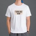 Langyitu men's 2020 Japanese summer new fashion brand T-shirt round neck English printing short sleeve cotton men's T-shirt 