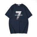 Summer new short sleeve t-shirt men's round neck cotton alphanumeric printing fashion large men's T-shirt wholesale