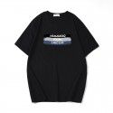 Trendy men's T-shirt casual simple pattern printed cotton short sleeve large round neck men's T-shirt