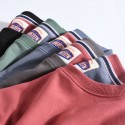 Foreign trade men's wear Japanese loose sweater men's round neck tide brand solid color long sleeve shirt autumn new men's sweater Hong Kong Style 