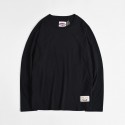Foreign trade men's wear spring and autumn long sleeve t-shirt men's solid color round neck bottom casual simple cotton fleece T-shirt customization 