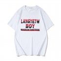 2020 new short sleeve t-shirt men's loose cotton round neck youth trend letter print body blood shirt men's summer