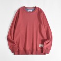 Foreign trade men's wear Japanese loose sweater men's round neck tide brand solid color long sleeve shirt autumn new men's sweater Hong Kong Style 