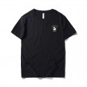 Summer men's short sleeve T-shirt pure cotton round neck tide brand cartoon cover face panda print youth half sleeve T-shirt wholesale