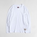 Foreign trade men's wear spring and autumn long sleeve t-shirt men's solid color round neck bottom casual simple cotton fleece T-shirt customization 