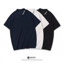 Stand collar polo shirt men's summer wear new Pearl land cotton short sleeve Korean youth slim t-shirt men's Short Sleeve Top 