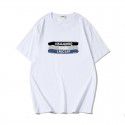 Trendy men's T-shirt casual simple pattern printed cotton short sleeve large round neck men's T-shirt