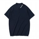 Stand collar polo shirt men's summer wear new Pearl land cotton short sleeve Korean youth slim t-shirt men's Short Sleeve Top 