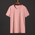 Summer T-shirt short sleeve men's solid round neck ice silk cotton business leisure bottom coat Korean slim fit with clothes inside