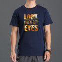 Summer new cotton men's short sleeve T-shirt fashion letter printing trend men's T-shirt manufacturer a hair
