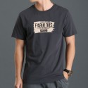 Langyitu men's 2020 Japanese summer new fashion brand T-shirt round neck English printing short sleeve cotton men's T-shirt 