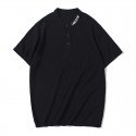 Stand collar polo shirt men's summer wear new Pearl land cotton short sleeve Korean youth slim t-shirt men's Short Sleeve Top 