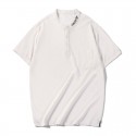 Stand collar polo shirt men's summer wear new Pearl land cotton short sleeve Korean youth slim t-shirt men's Short Sleeve Top 