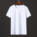 Solid color men's short sleeve T-shirt V-neck fashion trend ice silk cotton slim fit with top and bottom coat 