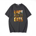 Summer new cotton men's short sleeve T-shirt fashion letter printing trend men's T-shirt manufacturer a hair