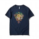 Lang Yitu men's cartoon short sleeve T-shirt youth loose animal print cotton T-shirt wholesale 