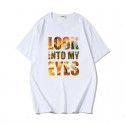 Summer new cotton men's short sleeve T-shirt fashion letter printing trend men's T-shirt manufacturer a hair