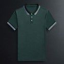 Summer new men's mercerized cotton polo shirt ultra thin ice t-shirt men's short sleeve business Lapel solid short sleeve