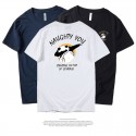 Summer men's short sleeve T-shirt pure cotton round neck tide brand cartoon cover face panda print youth half sleeve T-shirt wholesale