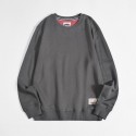 Foreign trade men's wear Japanese loose sweater men's round neck tide brand solid color long sleeve shirt autumn new men's sweater Hong Kong Style 