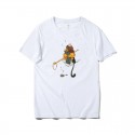 Japanese cartoon Wukong printing men's short sleeve T-shirt summer cotton half sleeve bottom coat loose large size top batch 