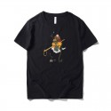Japanese cartoon Wukong printing men's short sleeve T-shirt summer cotton half sleeve bottom coat loose large size top batch 