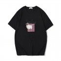 Men's short sleeve T-shirt summer loose Size Youth trend printed round neck T-shirt cotton t-shirt men's Hong Kong Style