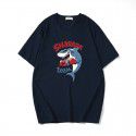 Summer cartoon shark boxer printed short sleeve t-shirt men's Japanese youth big size T-shirt