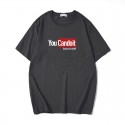 New summer short sleeve t-shirt men's cotton loose letter print youth trend half sleeve large summer top 