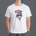 Summer cartoon shark boxer printed short sleeve t-shirt men's Japanese youth big size T-shirt