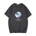 2020 new men's T-shirt short sleeve cotton loose Creative Star printing youth trend T-Shirt Large Men's wear