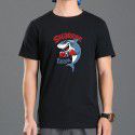 Summer cartoon shark boxer printed short sleeve t-shirt men's Japanese youth big size T-shirt