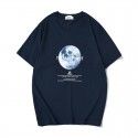 2020 new men's T-shirt short sleeve cotton loose Creative Star printing youth trend T-Shirt Large Men's wear