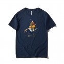 Japanese cartoon Wukong printing men's short sleeve T-shirt summer cotton half sleeve bottom coat loose large size top batch 