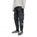 Men's overalls new products in autumn and winter Korean fashion casual versatile sports men's youth loose Plush pants 