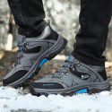 Men's shoes winter 2019 new plush warmth Korean Trend anti slip wear resistant outdoor large low top climbing shoes men's shoes