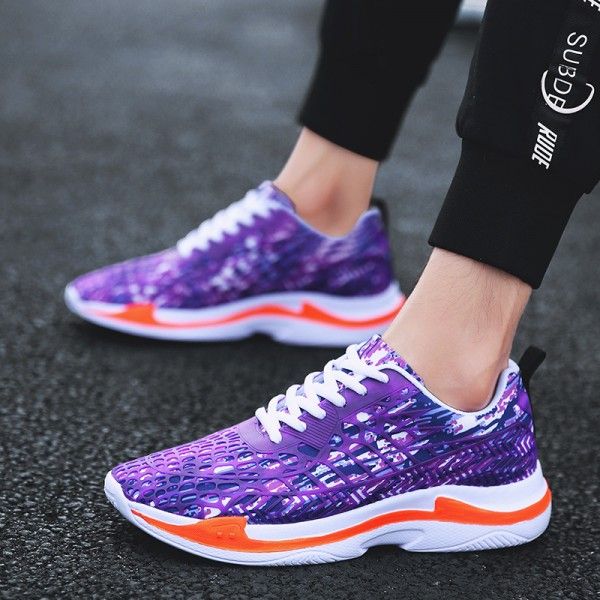 2019 summer new personalized breathable sports shoes women's shoes Korean fashion camouflage mesh men's casual shoes men's shoes