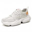Sports shoes men's 2019 summer new breathable net daddy shoes men's Korean chaozhuba leather thick sole running men's shoes