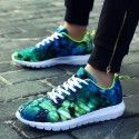 Autumn 2019 new breathable couple sports shoes women's shoes Korean fashion camouflage mesh men's casual shoes men's shoes