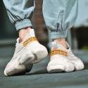 Sports shoes men's 2019 summer new breathable net daddy shoes men's Korean chaozhuba leather thick sole running men's shoes