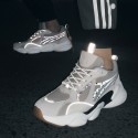 Men's shoes autumn and winter 2020 new round head lace up low top thick soled running sports casual father shoes versatile fashion shoes