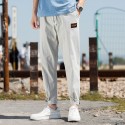 Men's casual pants men's autumn 2020 new cotton linen loose legging trend simple Capris